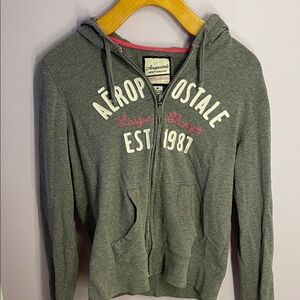 Women’s Aeropostale Gray Zip-Up Hoodie (Size M)